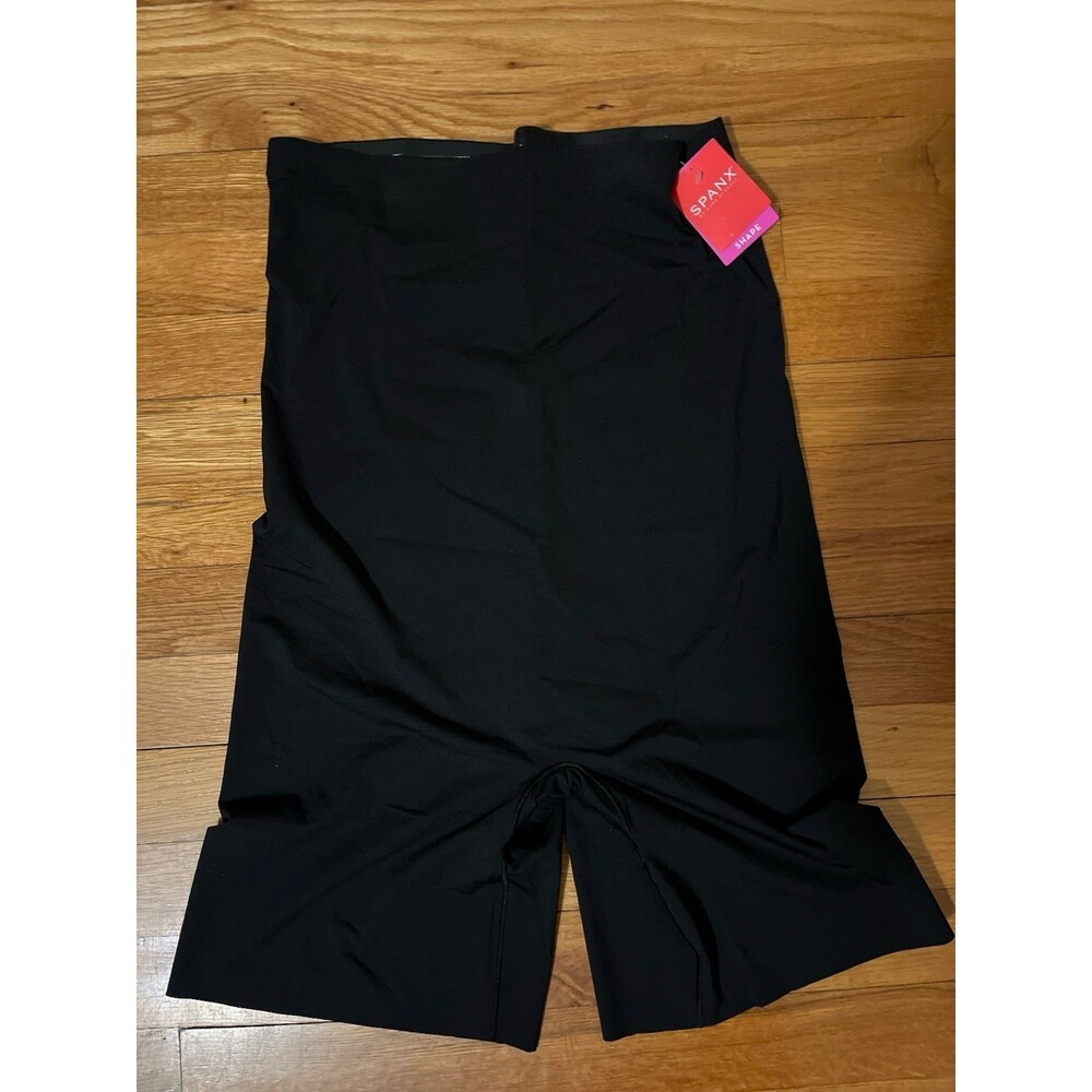 SPANX Black High-Waisted Shapewear Shorts Shaping Bottom Firm Control 1X